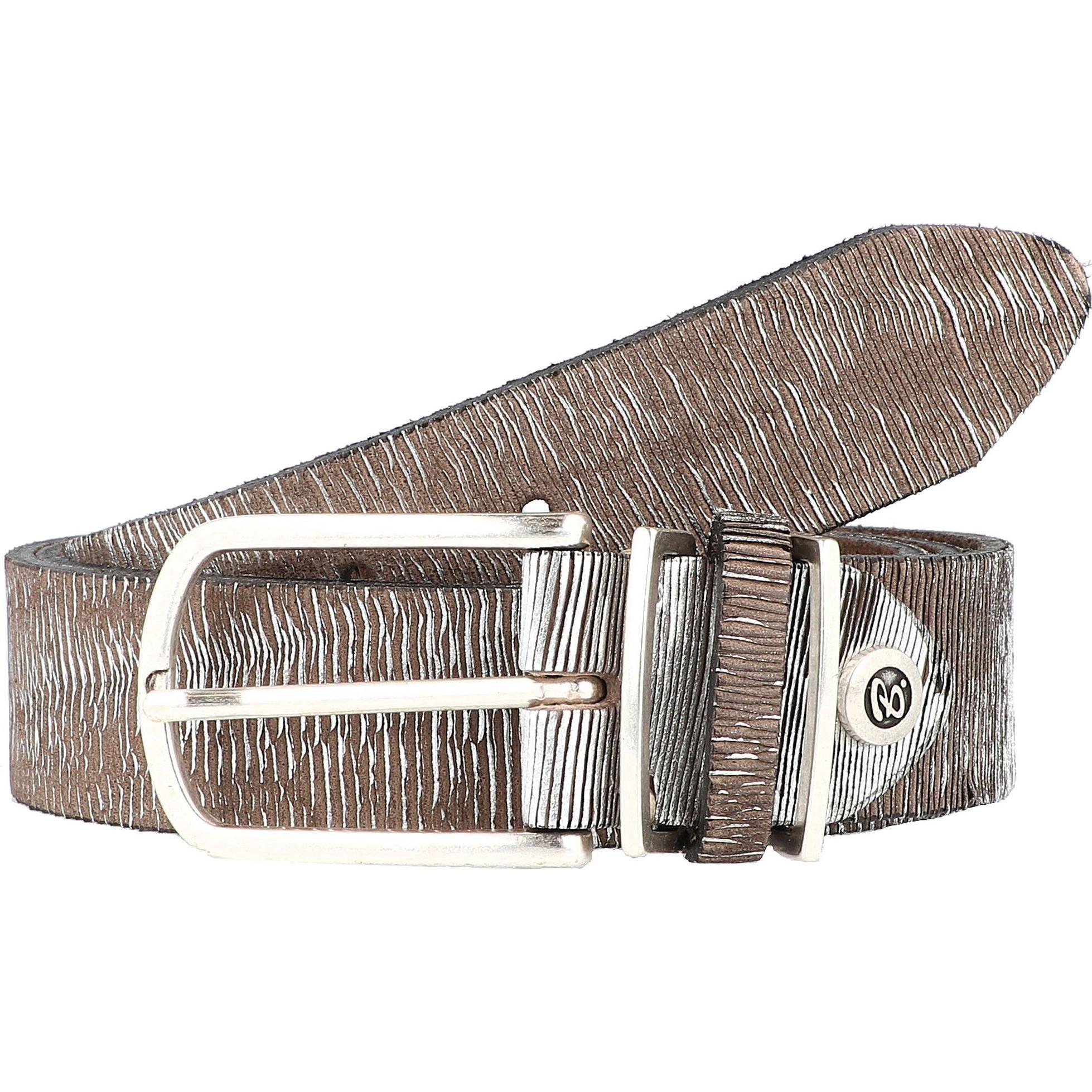 B.Belt, Damen, Gürtel, Fashion Basics Cuno Gürtel Leder, Grau, (100)