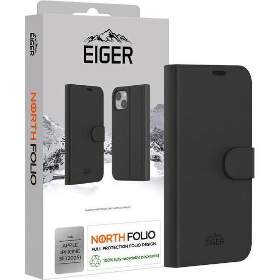 Thumbnail - Eiger North Folio (Apple iPhone 16e), Smartphone Hülle, Schwarz