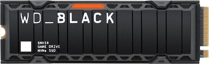 Actual product image WD Black SN850 with heatsink (1000 GB, M.2 2280)