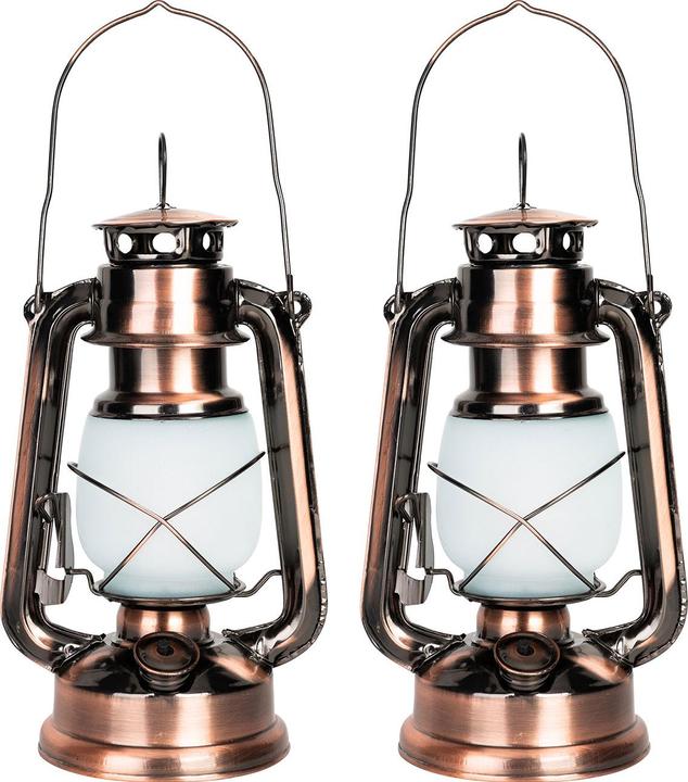 Actual product image Casativo LED storm lantern with authentic flame look (15 x 25 cm, 2 x)