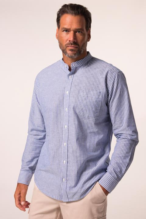 Produktbild JP1880 Hemd, Langarm, Leinenmix, Streifen, Stehkragen, Modern Fit (7XL)