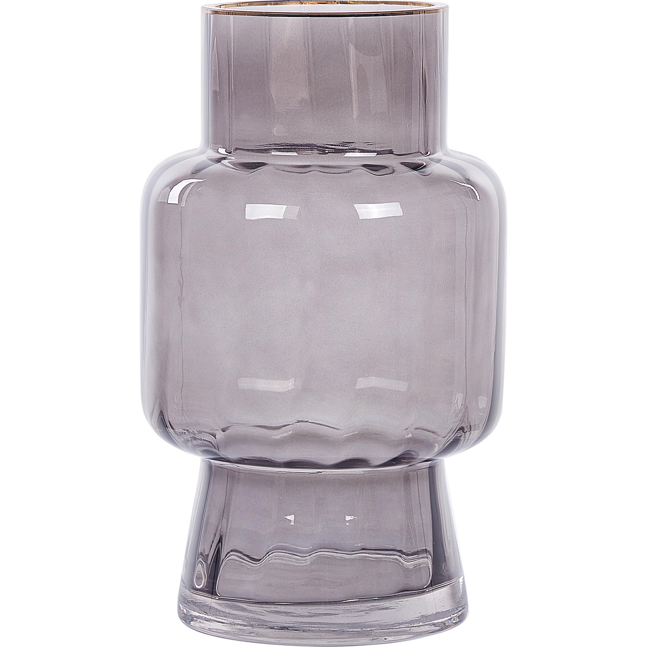 Beliani, Vase, Lumarko Rahmen Glasblumenvase 26 cm grau MEGALO. (1 x, 14 x 14 x 26 cm)
