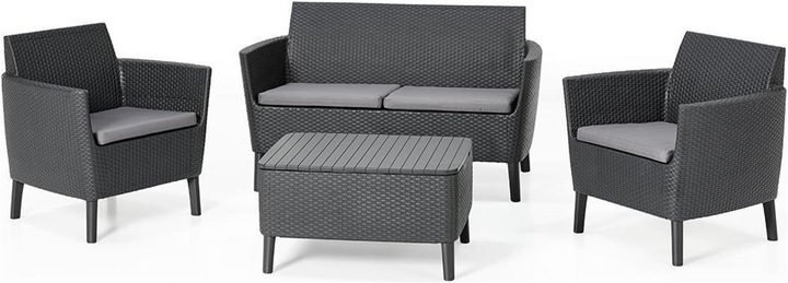 Image du produit Allibert Ensemble de salon Salemo, anthracite, 4 places assises