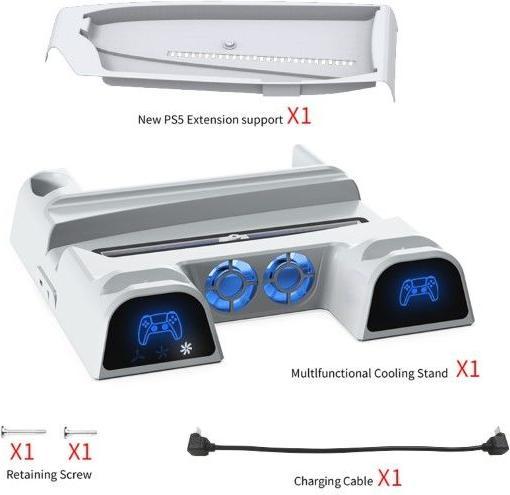 Actual product image Dobe Multifunctional cooler stand incl. charging dock (PS5)