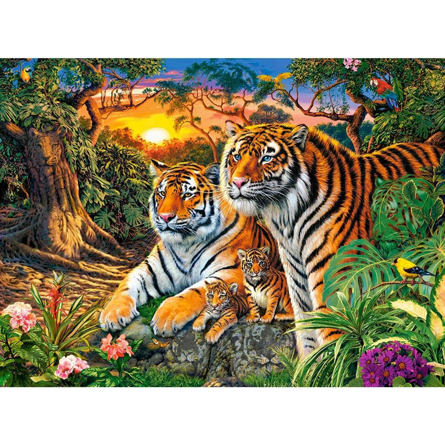 Thumbnail - Castorland Tiger Family, Puzzle 2000 Teile (2000 Teile)