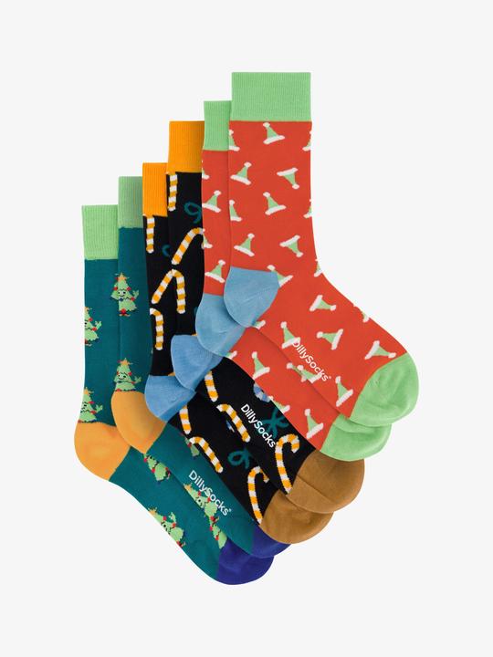 Actual product image DillySocks Xmas Essentials (pack of 3, 36 - 41)