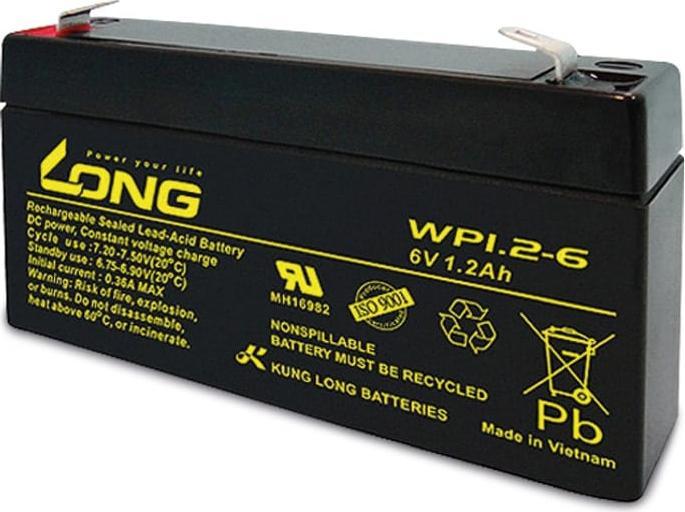 Produktbild Kung Long Blei-Akkumulator WP1.2-6, 6 V-/1,2 Ah (6 V, 1.20 Ah)