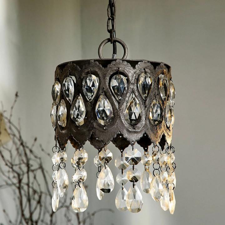 Image du produit Loberon Lampe à suspendre Charron gris antique/clair (E14)