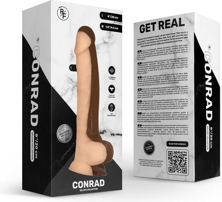Actual product image Real Fantasy Deluxe - Conrad Electric Realistic Dildo - 20 cm