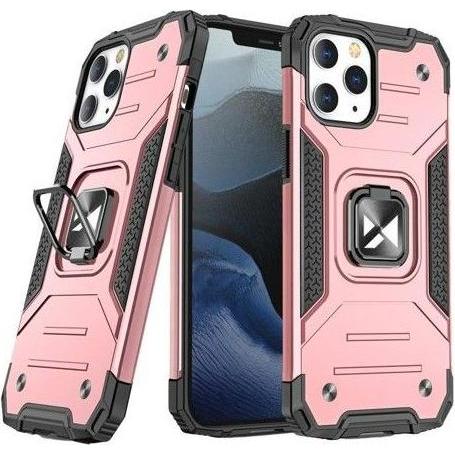 Wozinsky Ring Armor Case Kickstand Tough Rugged Cover for iPhone 13 Pro rose (Apple iPhone 13 Pro), Smartphone Hülle, Ro...