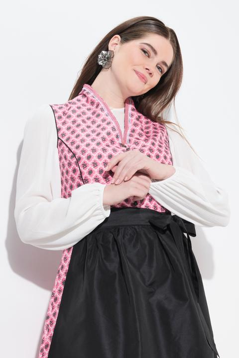 Image du produit Ulla Popken Chemisier traditionnel Dirndl. Manches longues et amples. Encolure ronde et taille élastique (56)