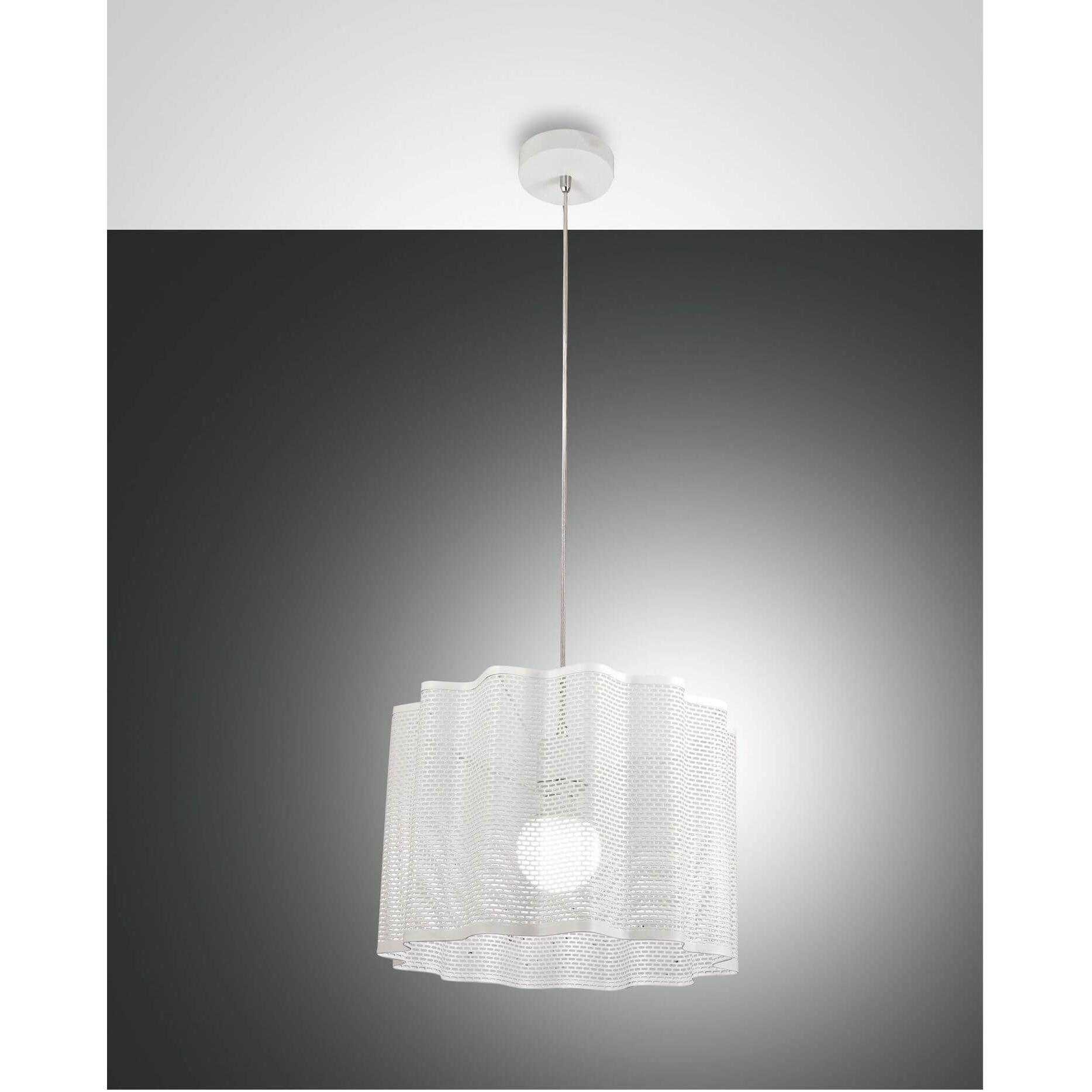 Fabas Luce, Pendelleuchte, Pendelleuchte Glicine E27 Ø400mm Weiss (E27)