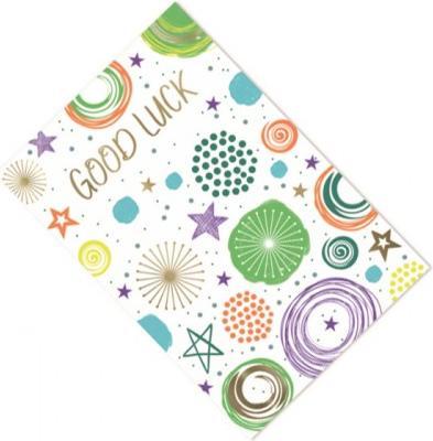 Actual product image Simon Elvin Spiral Good Luck Greetings Card (Pack of 6) (6 pcs.)