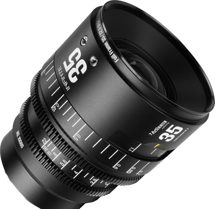 Actual product image 7artisans 35T21B-PL INF 35mm T2.1 INFINTE PL Mount (Black) (Arri PL, full size)