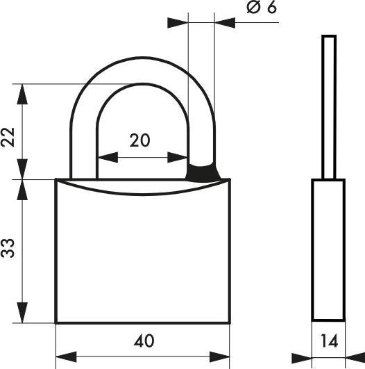 Actual product image Thirard Padlock TYPE 1