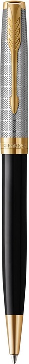 Image du produit Parker Stylo à bille Sonnet Prem. Metal & G.C. sw M (Noir, Argent, Or, 1 x)