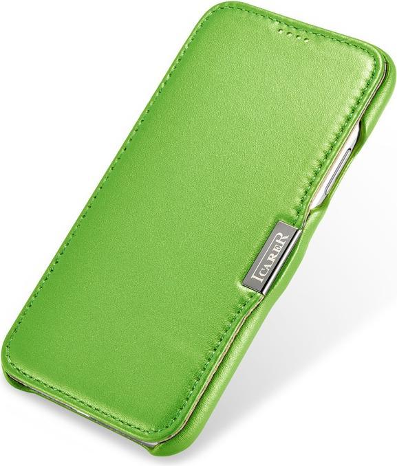 Image du produit iCarer iPhone X/XS - Étui à clapet Luxury Series Vert RIX02 (Apple iPhone X, Apple iPhone XS)