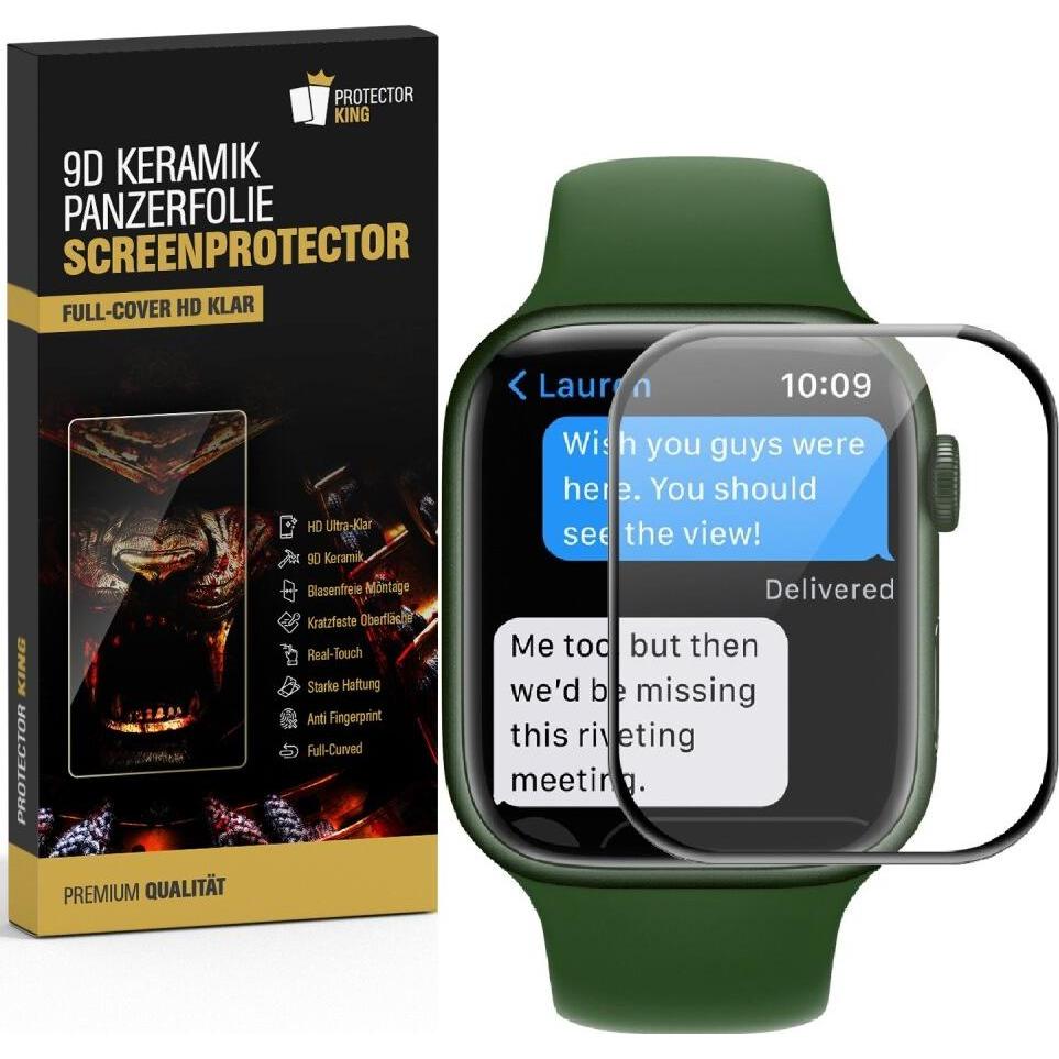 Protectorking 1x mmaÃ¼mppTempered 9D Keramik 2P KLAR, Smartwatch Schutzfolie