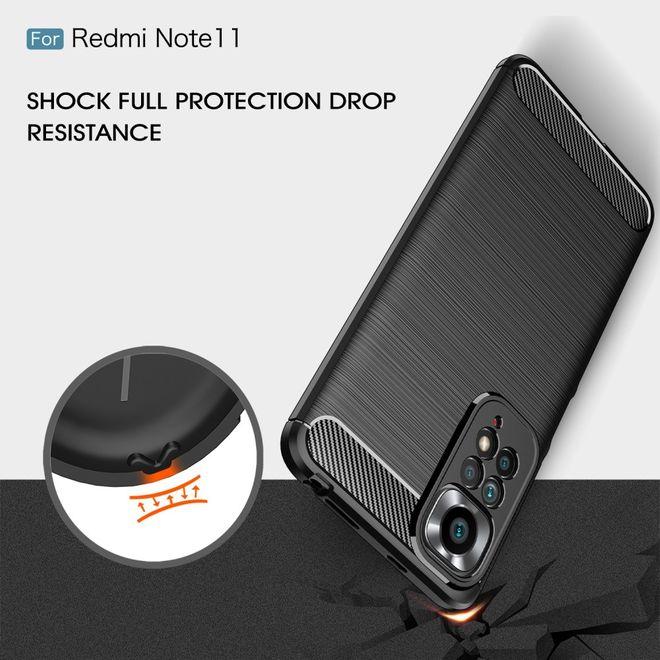 Produktbild MU Style Carbon Fiber TPU Softcase Series (Xiaomi Redmi Note 11, Xiaomi Redmi Note 11S)