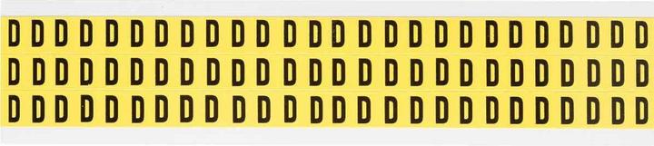 Brady 3410-D, B-499, black on yellow, 9 x 13mm, letter D, character height 8mm(25 K. á 78 E.)