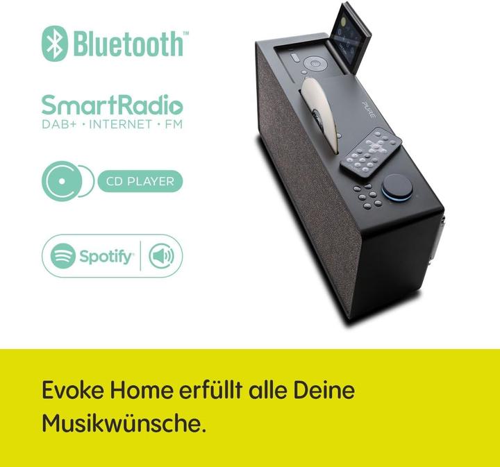 Image du produit Pure Accueil Evoke (Webradio, DAB+ DAB, FM, Bluetooth, WiFi)