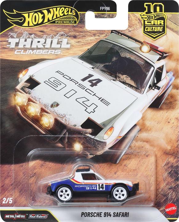 Immagine prodotto Hot Wheels Car Culture Premium 1:64 Scale Die-Cast Toy Porsche 914 Safari, Thrill Climbers