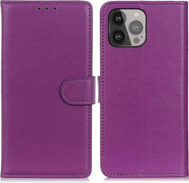 Actual product image MU Classic Litchi Leather Bookcover Series (Apple iPhone 13 Pro Max)