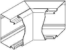 Actual product image Niedax NIE LUIB 60.200 inner corner 45Â° with cover, 60x200 mm strip galvanised