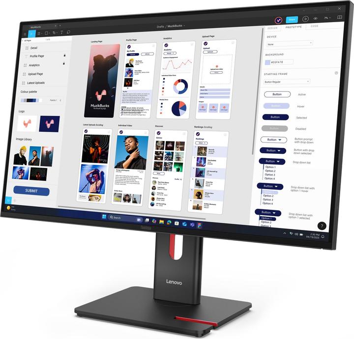 Image du produit Lenovo ThinkVision T32UD-40 (3840 x 2160 pixels, 31.50")