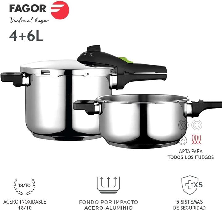 Actual product image Fagor Express-Kessel Set Rapid 18/10 2 Stücke (22 x 12 cm)