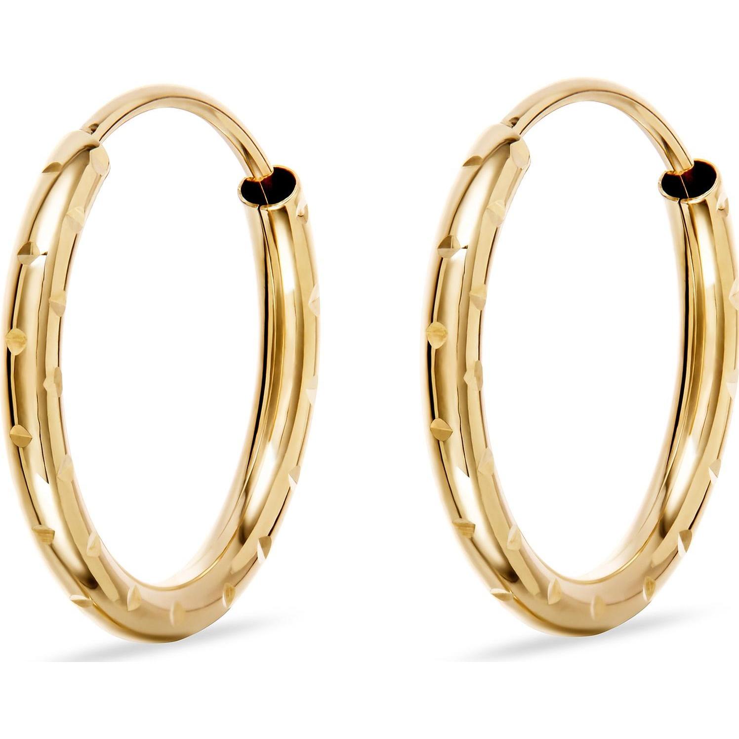 Favs, Ohrringe, Creolen, (375er Gelbgold)