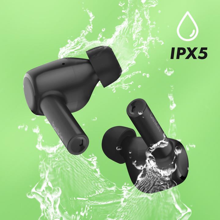 Actual product image Belkin Soundform Pulse juoda True-Wireless In-Ear AUC007btBLK (ANC, 7 h, Cable, Wireless)