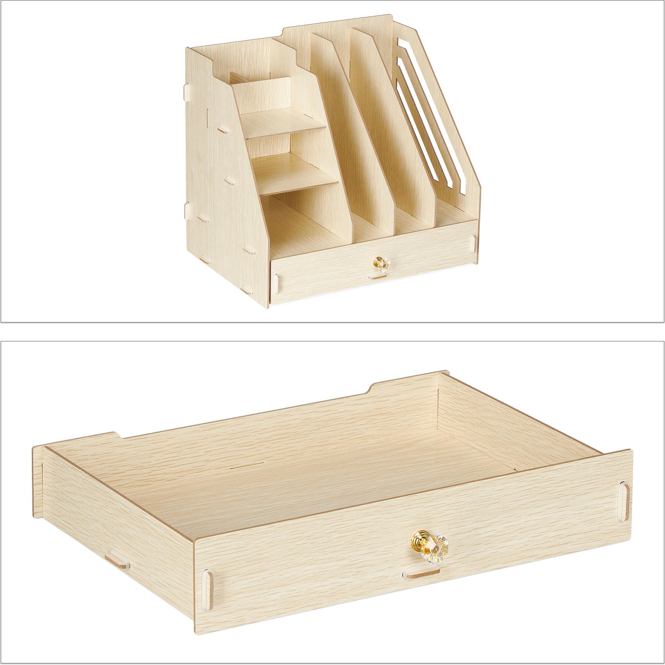 Relaxdays, Dokumentenablage, Schreibtisch-Organizer (A4)