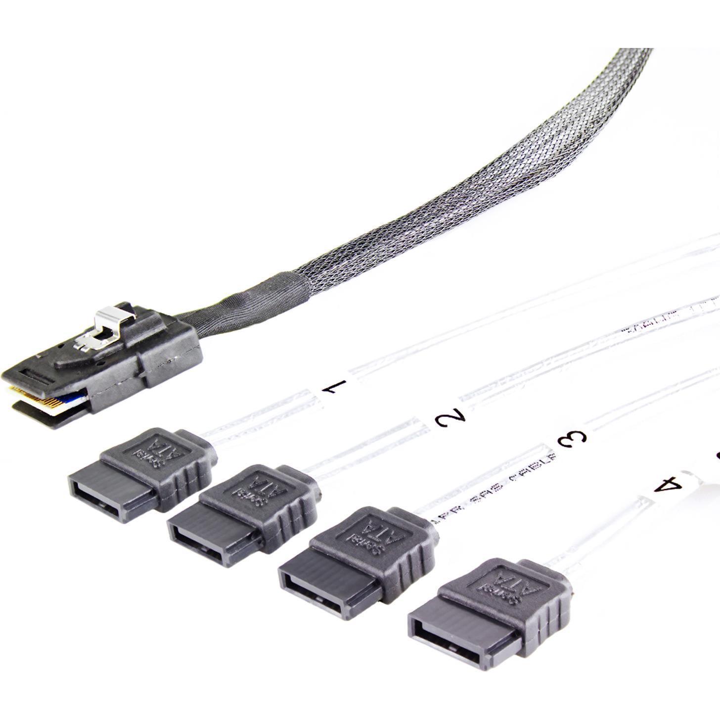 Thumbnail - Fantec SRC-mini SAS zu 4x SATA Kabel, Interne Kabel (PC)