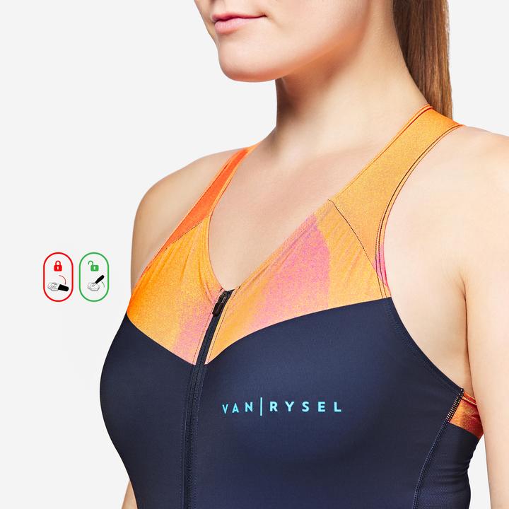 Produktbild Van rysel Women'S Short-Distance Triathlon Trisuit - Navy/Orange (M)