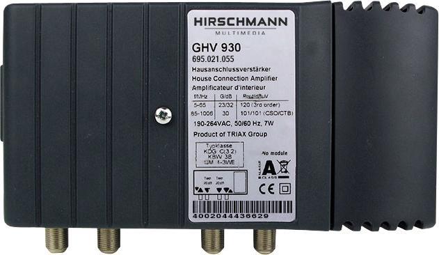 Actual product image Hirschmann GHV 930 Adjustable 30 dB in-home amplifier