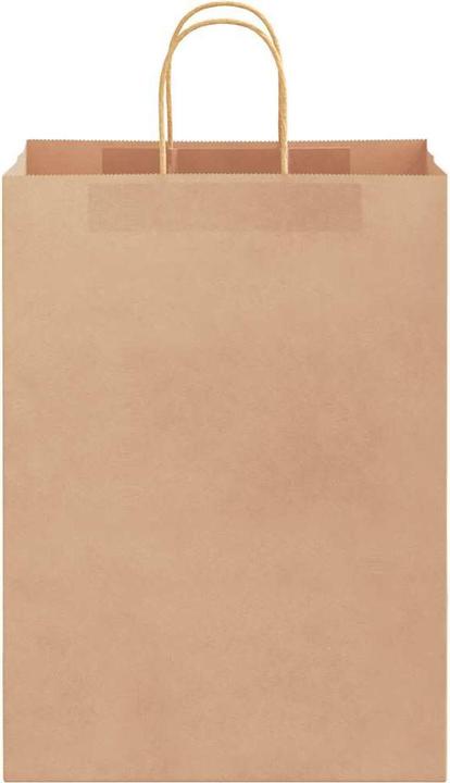Actual product image vidaXL Kraft paper bags 50 pcs. with handle Brown 32x17x44 cm Paper bag (50 pcs.)
