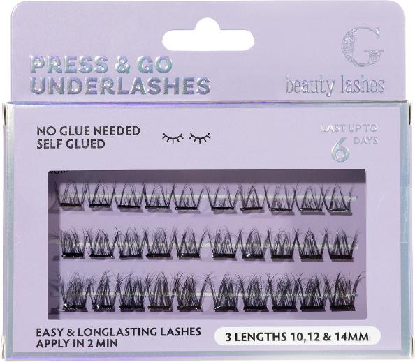 Immagine prodotto G Beauty Lashes - Press & Go Underlashes - Vogue - 10 mm, 12 mm, 14 mm (Ciglia artificiali)