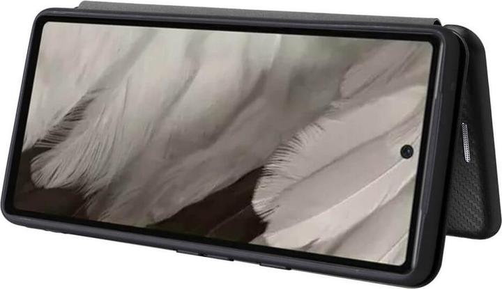 Actual product image Cover-Discount Google Pixel 7a - Carbon Look Flip Case black (Google Pixel 7a)