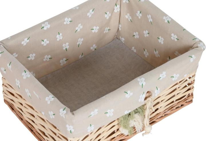 Image du produit Ensemble de paniers en osier et coton naturel