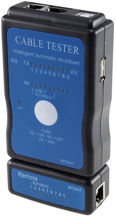 Produktbild Chilitec CAT.5 / CAT.6 + USB Leitungstester, Netzwerk-Kabeltester für RJ45