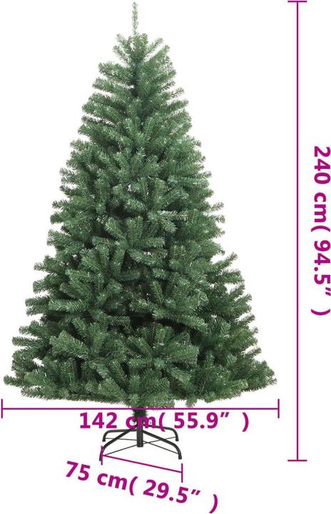 Image du produit vidaXL künstlicher klappbarer Weihnachtsbaum (240 cm)
