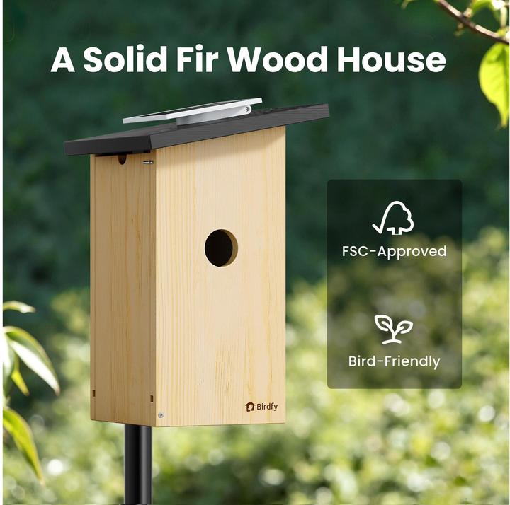 Actual product image Birdfy Nesting box with camera and solar