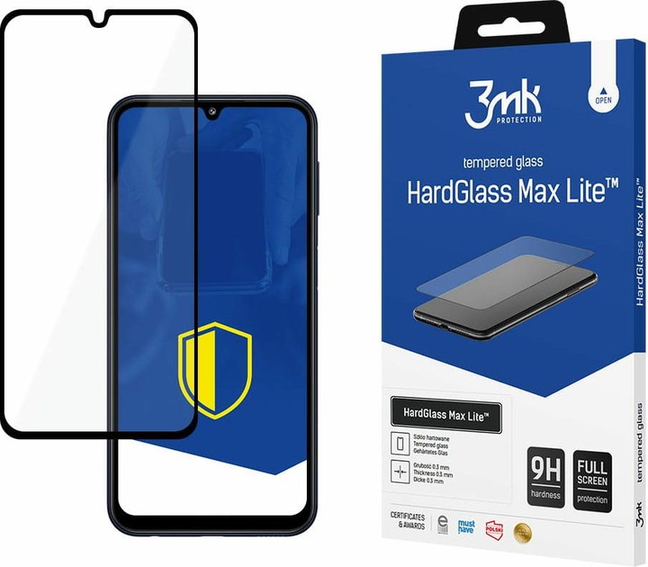 Produktbild 3MK HardGlass Max Lite für Samsung Galaxy M34 5G schwarzer Rahmen (1 Stück, Samsung Galaxy A34 5G)