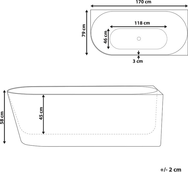 Image du produit Beliani Renaca (280 l, 170 cm, 79 cm)