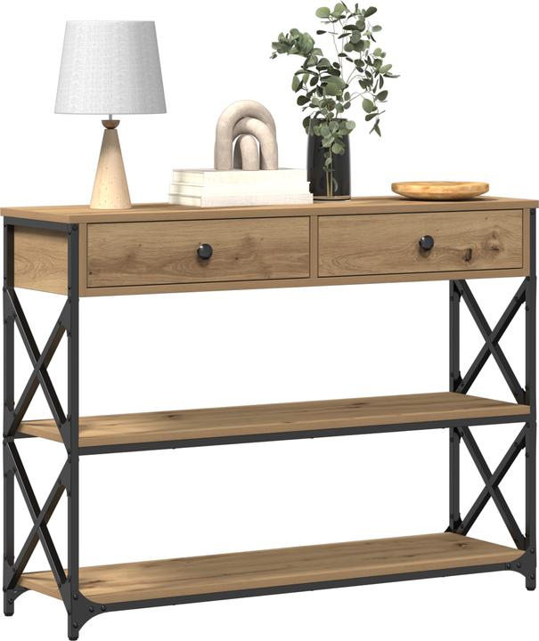 Image du produit vidaXL Artisan table d'appoint en chêne (100 x 28 x 75 cm)