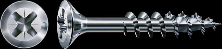 Actual product image Spax FEX H fitting screw 4.0x 40 PZ 2 steel silver for wood fixings (1000 Screws per piece)