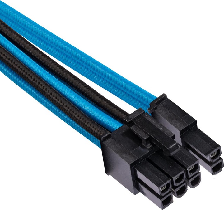 Actual product image Corsair Premium Sleeved PCIe dual cable, double pack (Gen 4)