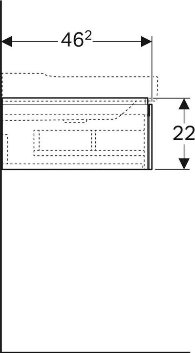 Produktbild Geberit Waschtischunterschrank Xeno wei hochglanz 1 Auszug fr 90 cm 500508011 (88 x 46 x 22 cm)