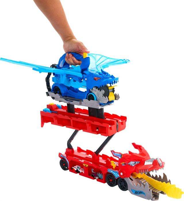 Actual product image Hot Wheels City Ultimativer 2-in-1 Drachen Transporter